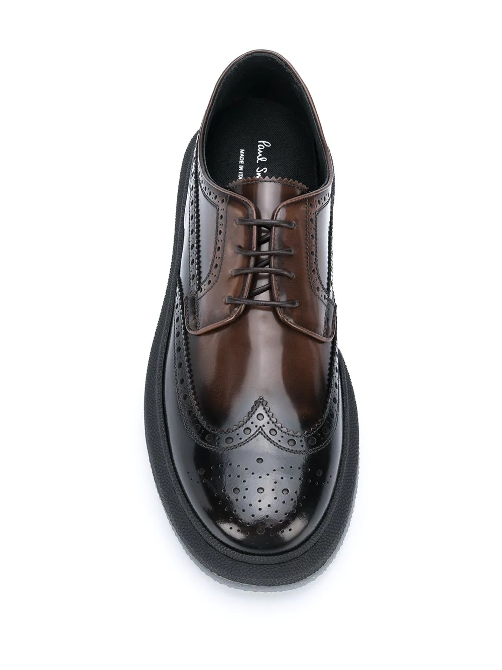 embossed derby shoes - 4