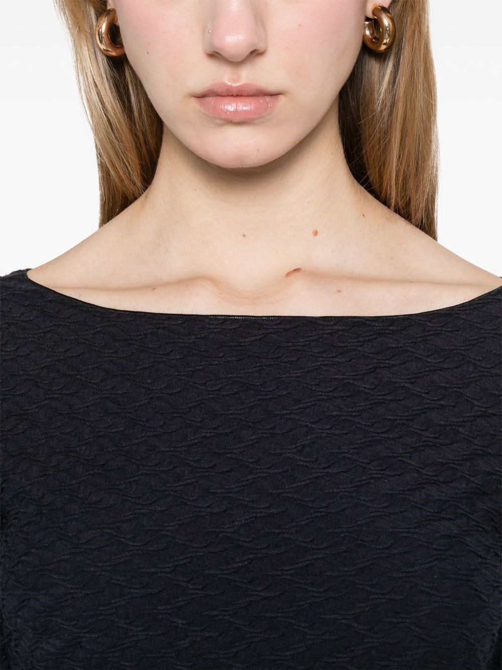 Jacquard boat-neck top - 2