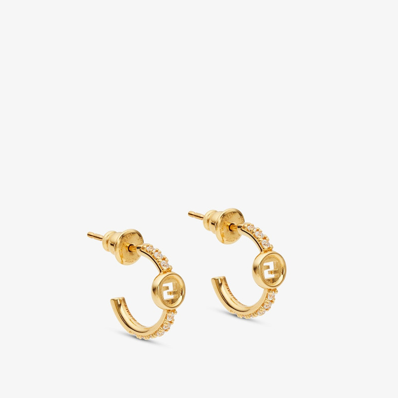 EverRound Fendi Earrings Gold-color metal and crystal earrings 1