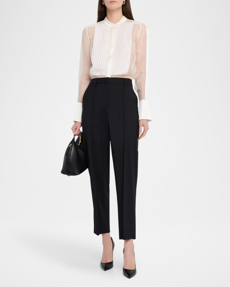 TWP Peyton Sheer Tuxedo Button-Front Shirt outlook