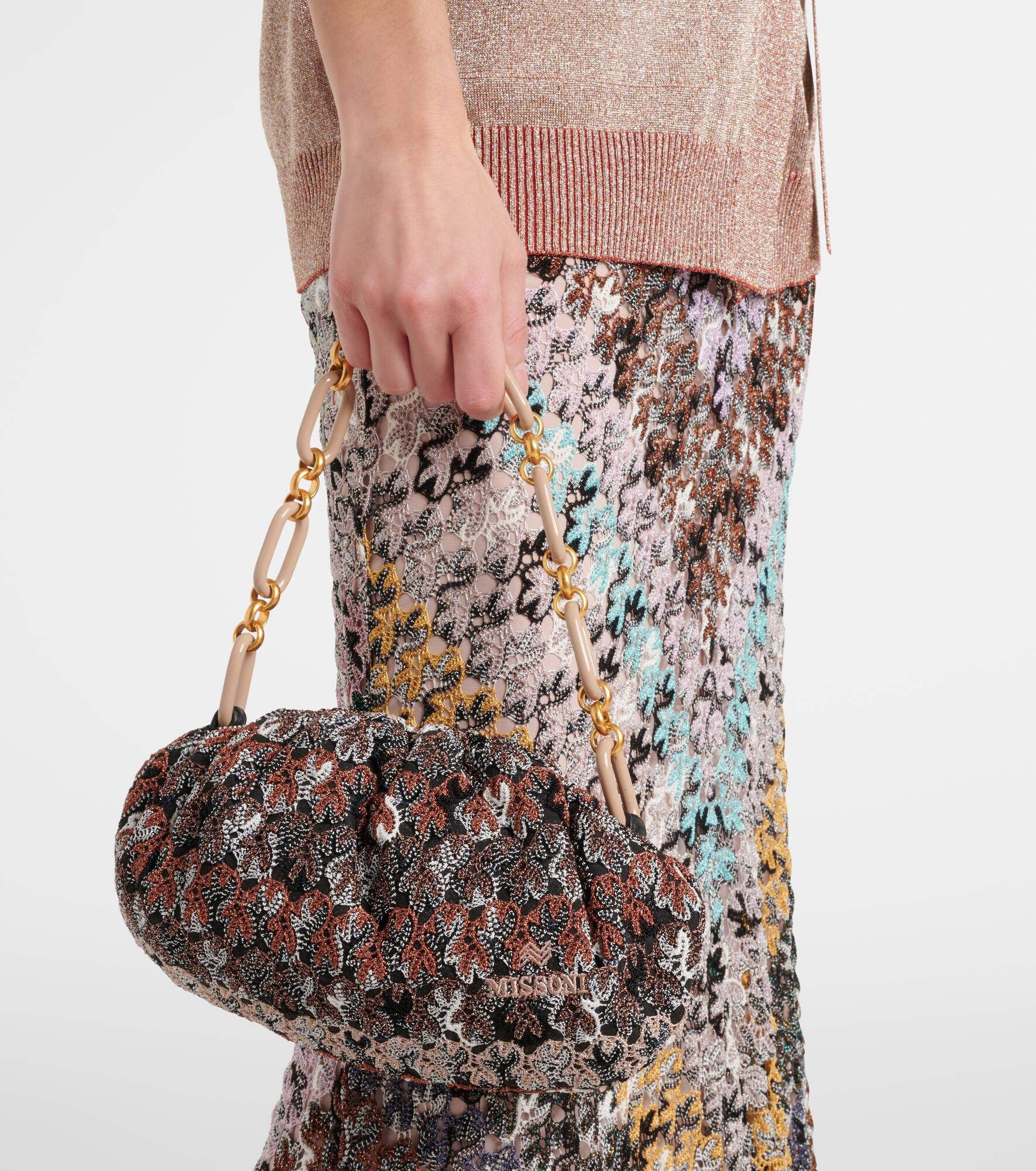 Medium beaded shoulder bag - 7