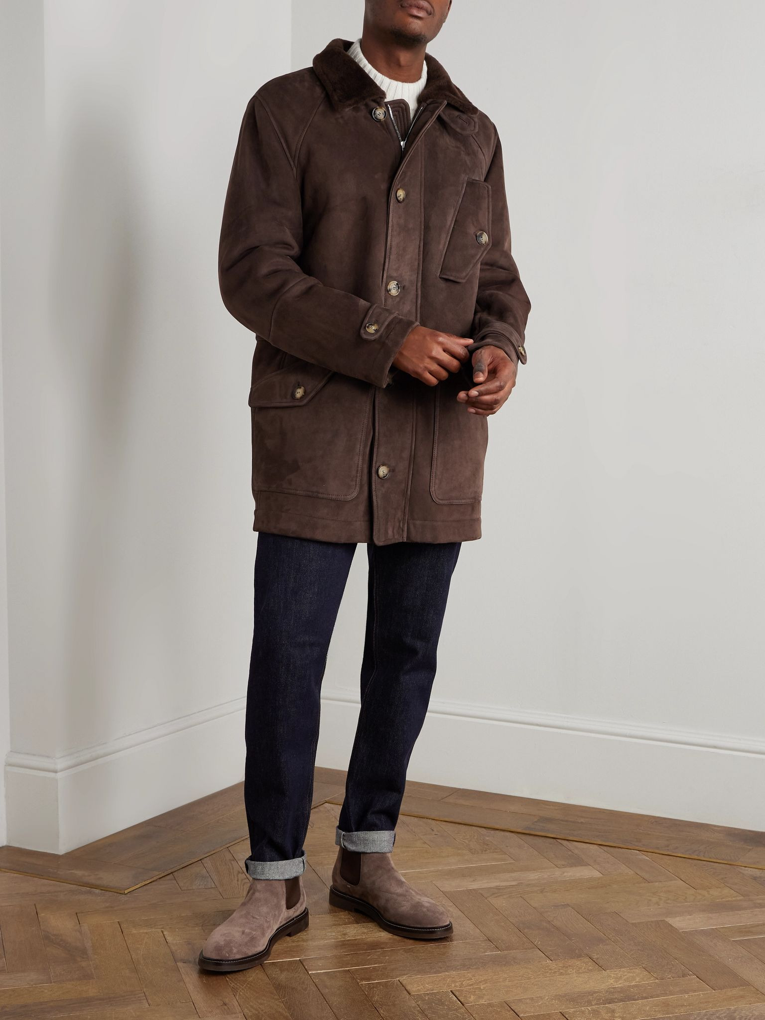 Shearling Jacket Brown - 2