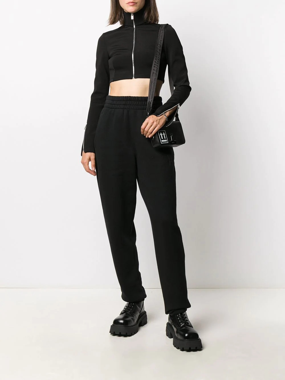 zip-up cropped jacket - 2