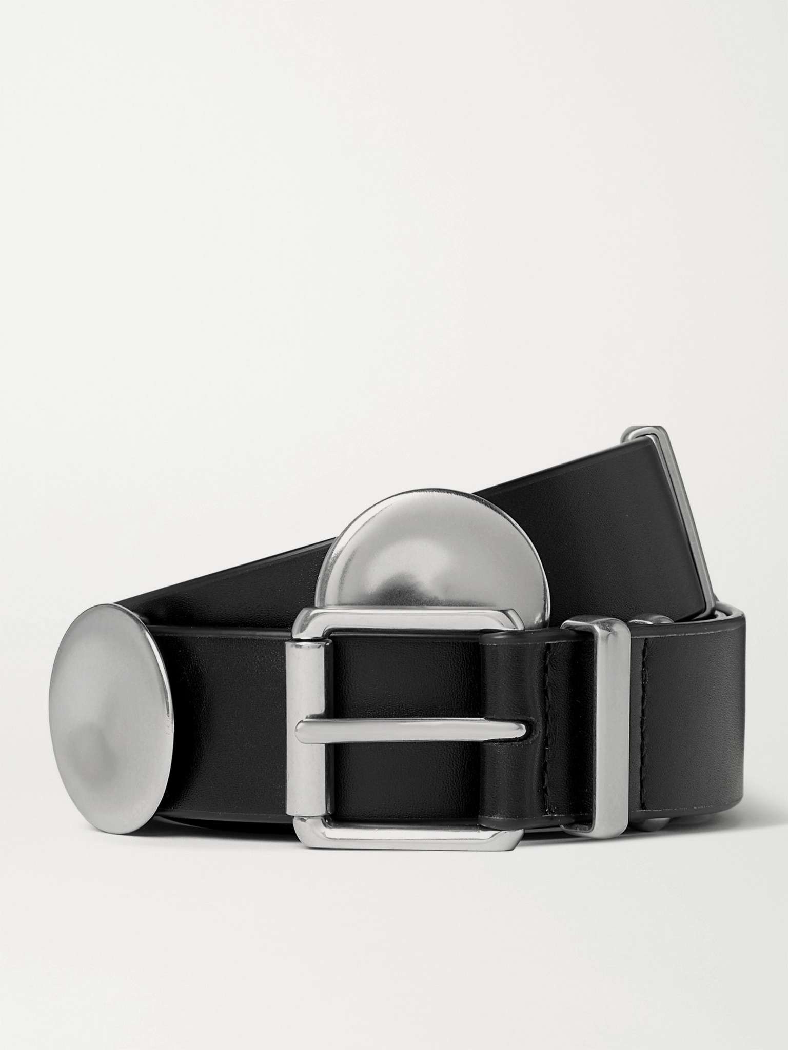 3cm Leather and Silver-Tone Belt - 1