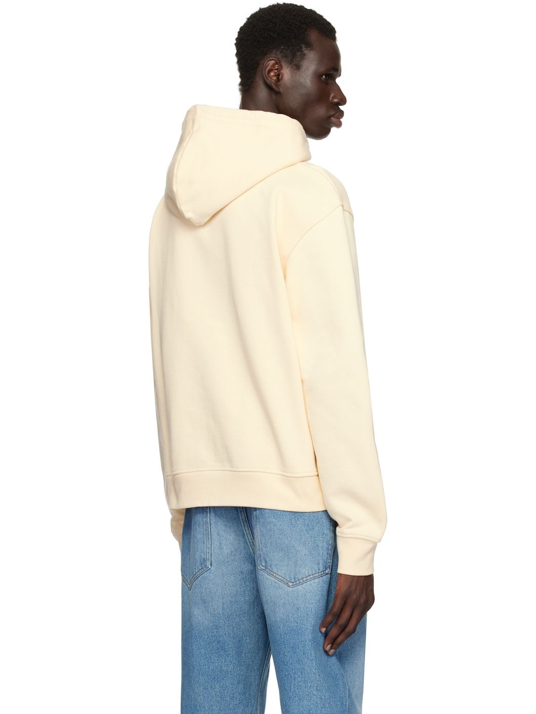 Beige 'The embroidered sweatshirt' Hoodie - 3
