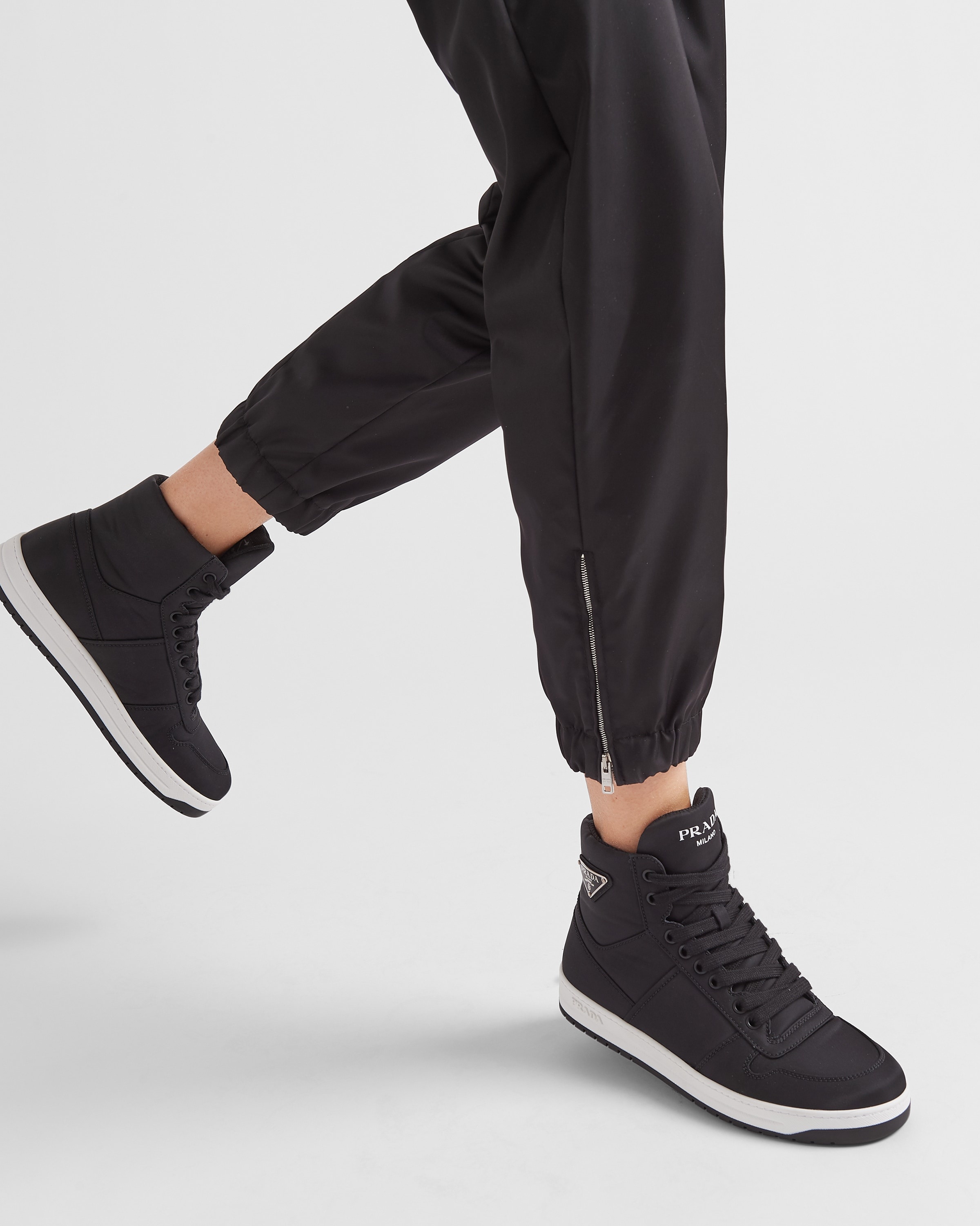 Re-Nylon Gabardine high-top sneakers