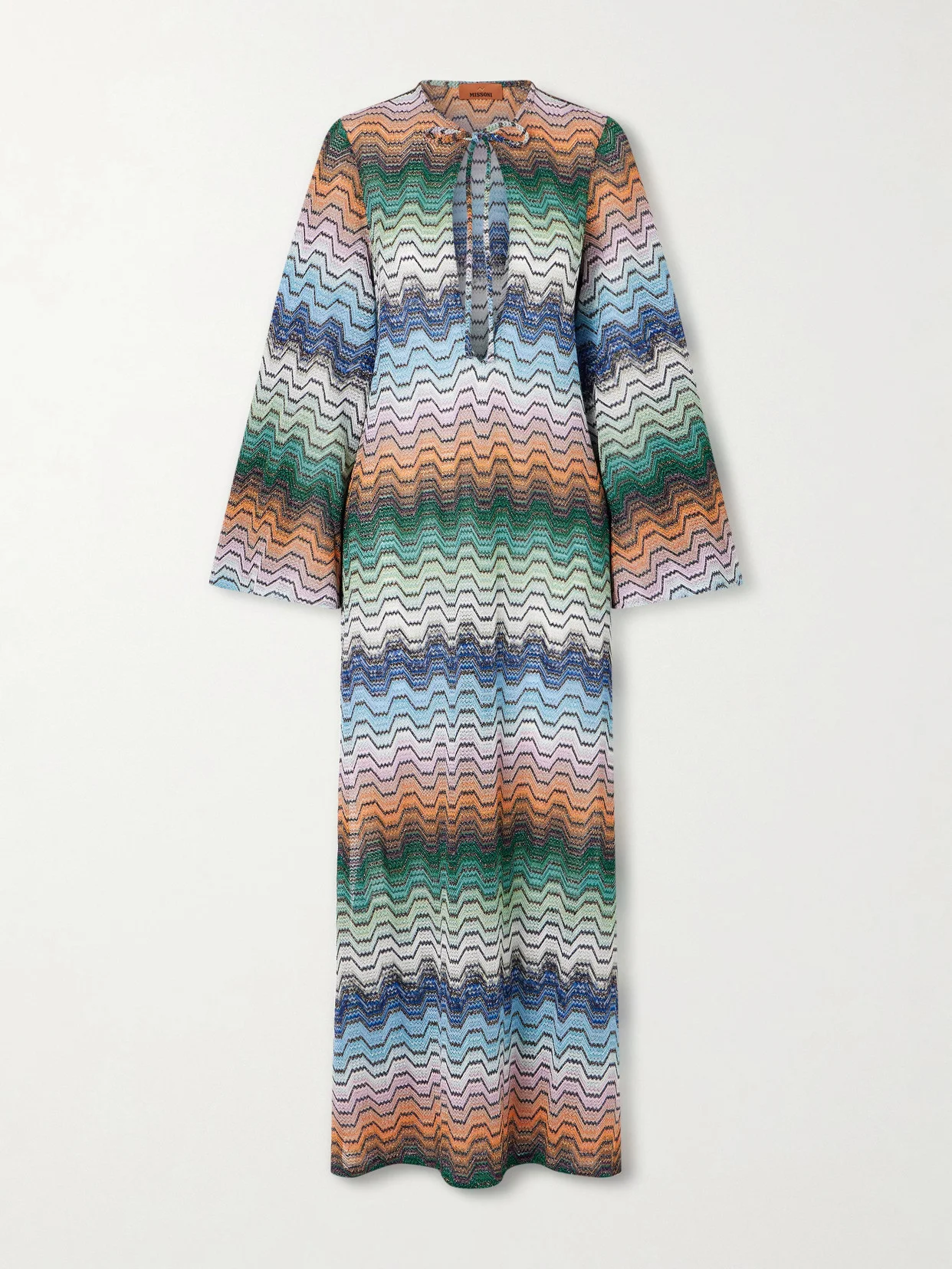 Mare Striped Metallic Crochet-knit Coverup - 1