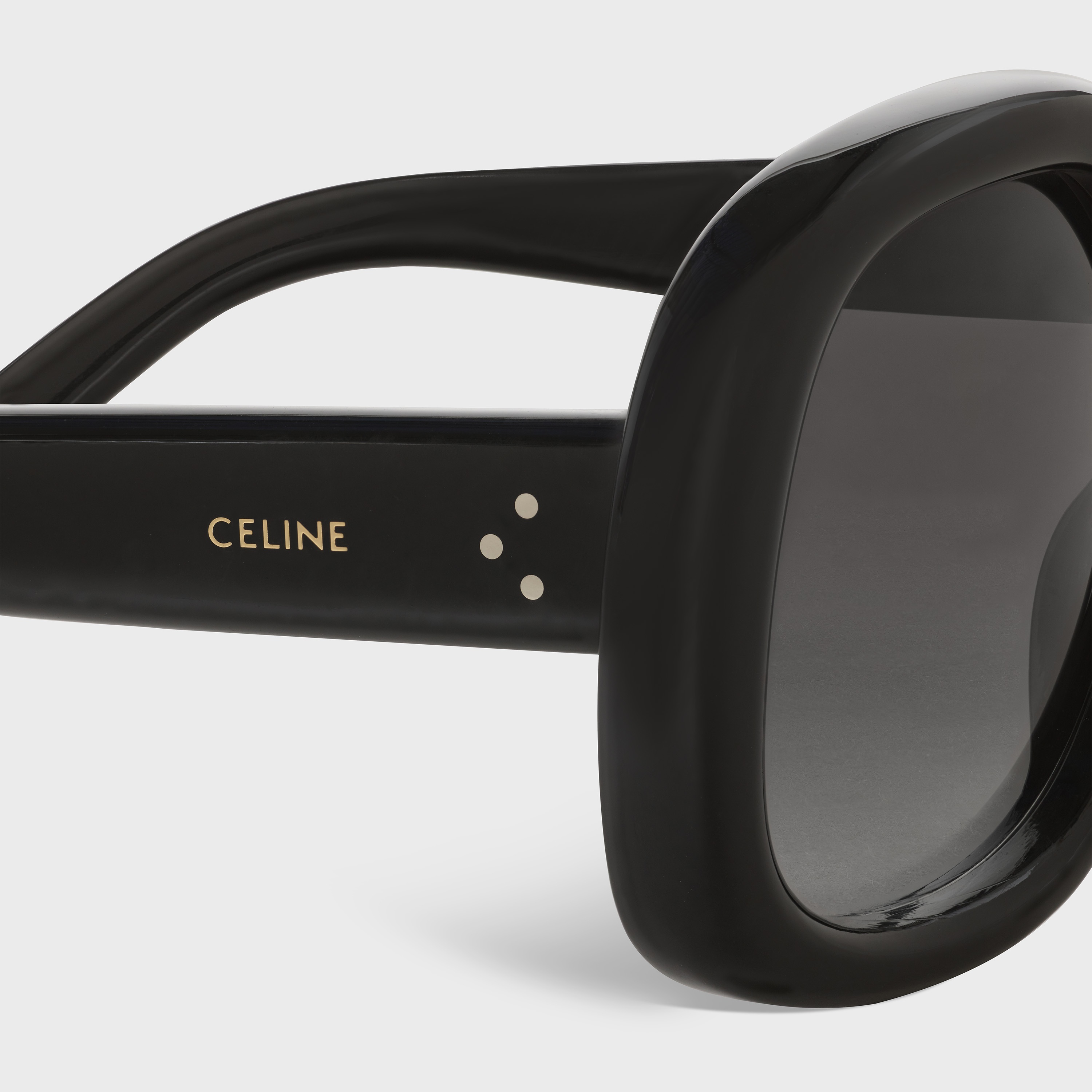 サングラス CELINE ROUND S163 SUNGLASSES IN ACETATE 4S163CPLB19SH Céline - Round S163 Sunglasses in Acetate - Black