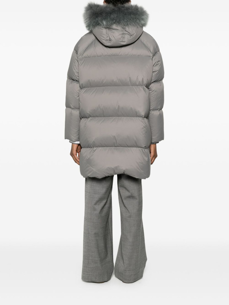 shearling trimmed down coat 4