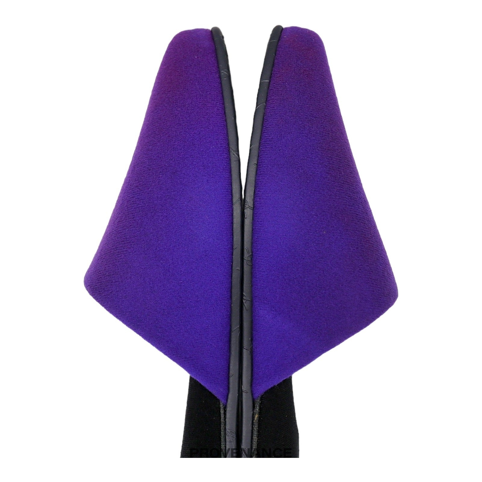 Yves Saint Laurent YSL Logo Slipper - Purple Velour - 6