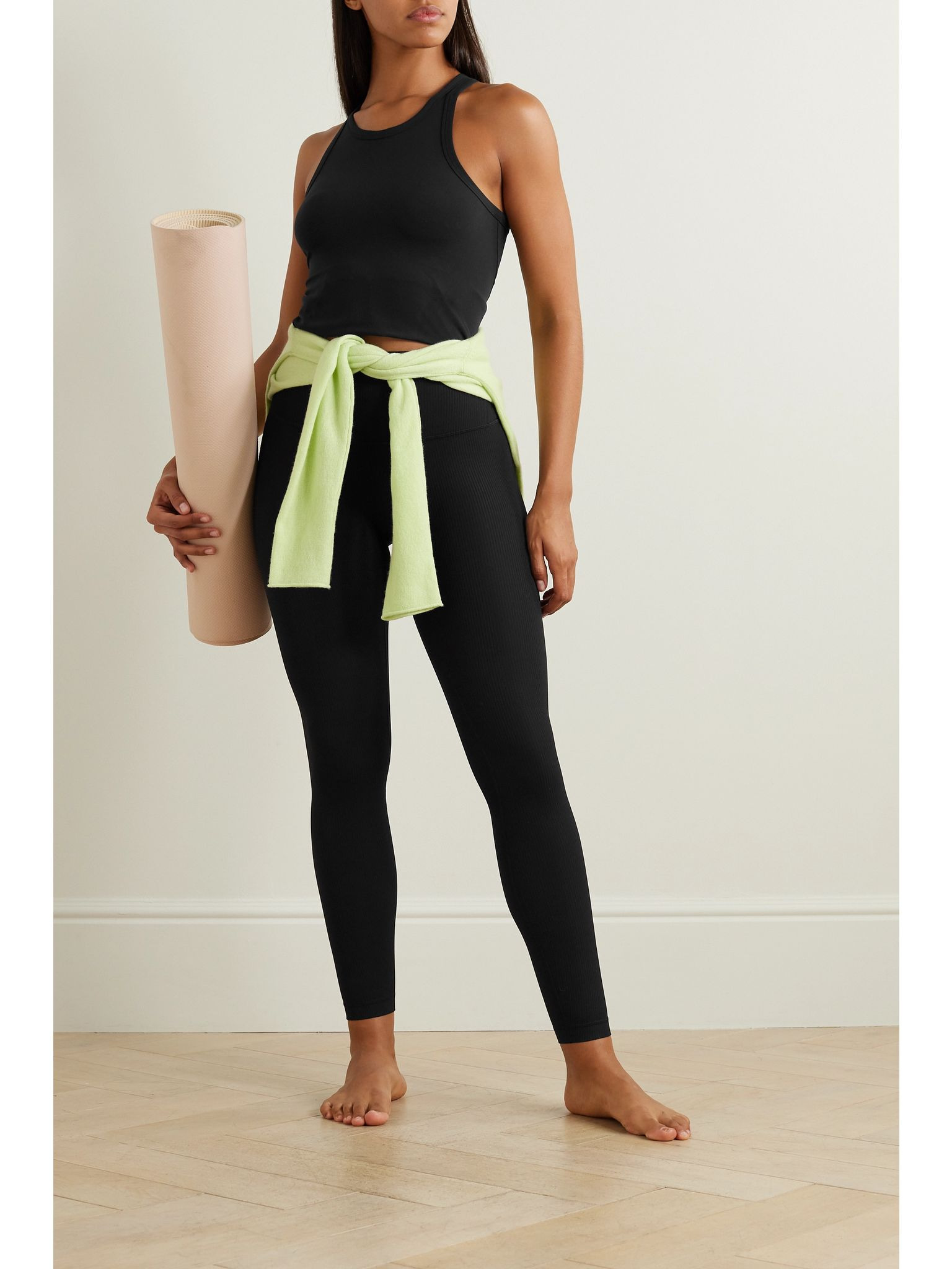 Align™ ribbed high-rise Nulu™ leggings - 25" Black - 2