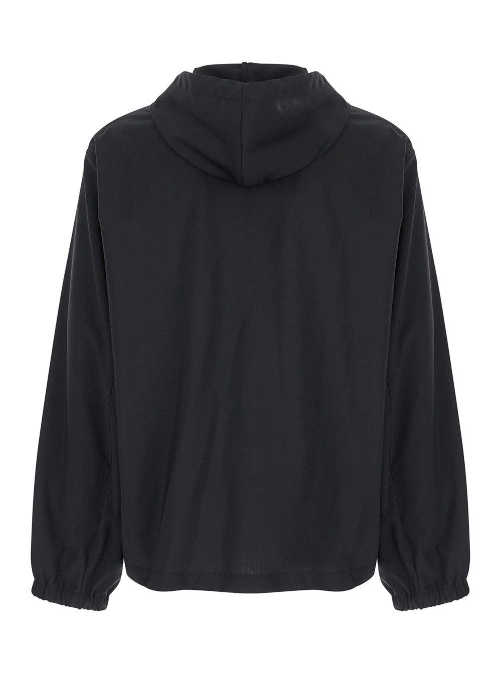 Givenchy Men Black Zip-Up Hoodie With Logo Detail In Wool Man - 2
