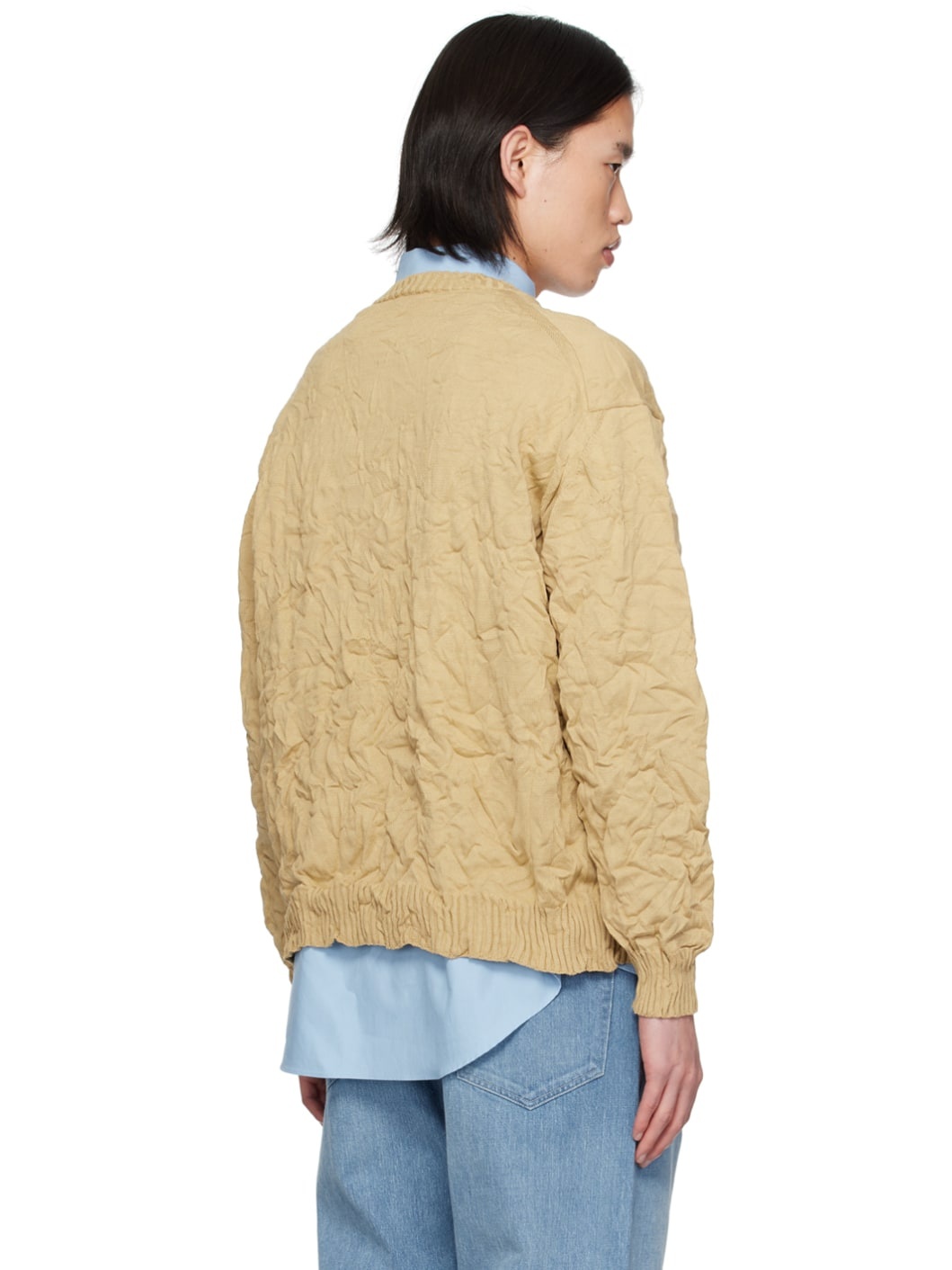 Beige Crewneck Sweater - 3
