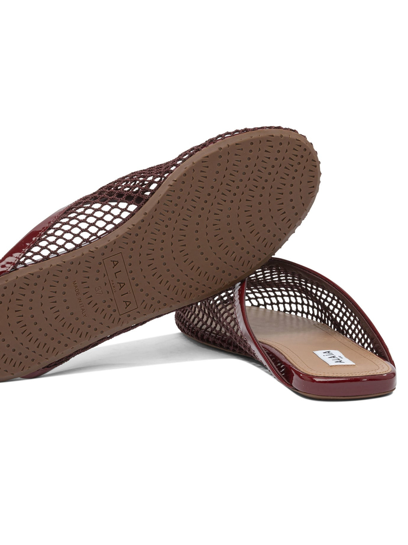 Alaia Flat Mesh Mules - 5