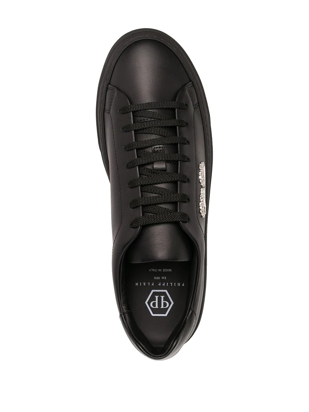 Signature low-top leather sneakers - 4