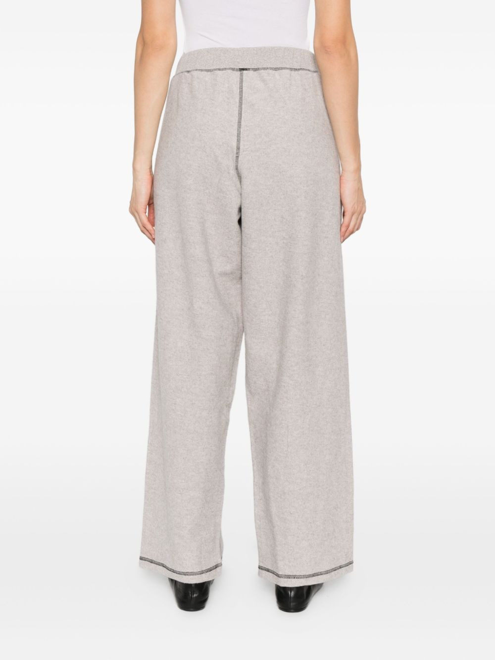 contrast-stitch sweatpants - 4