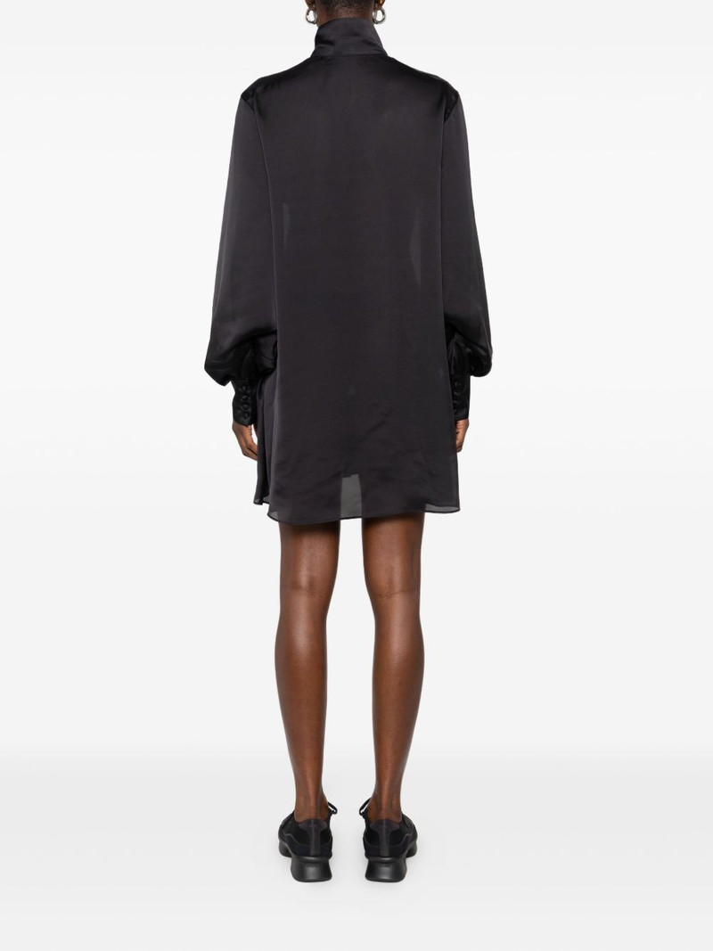 high-neck draped mini dress 4