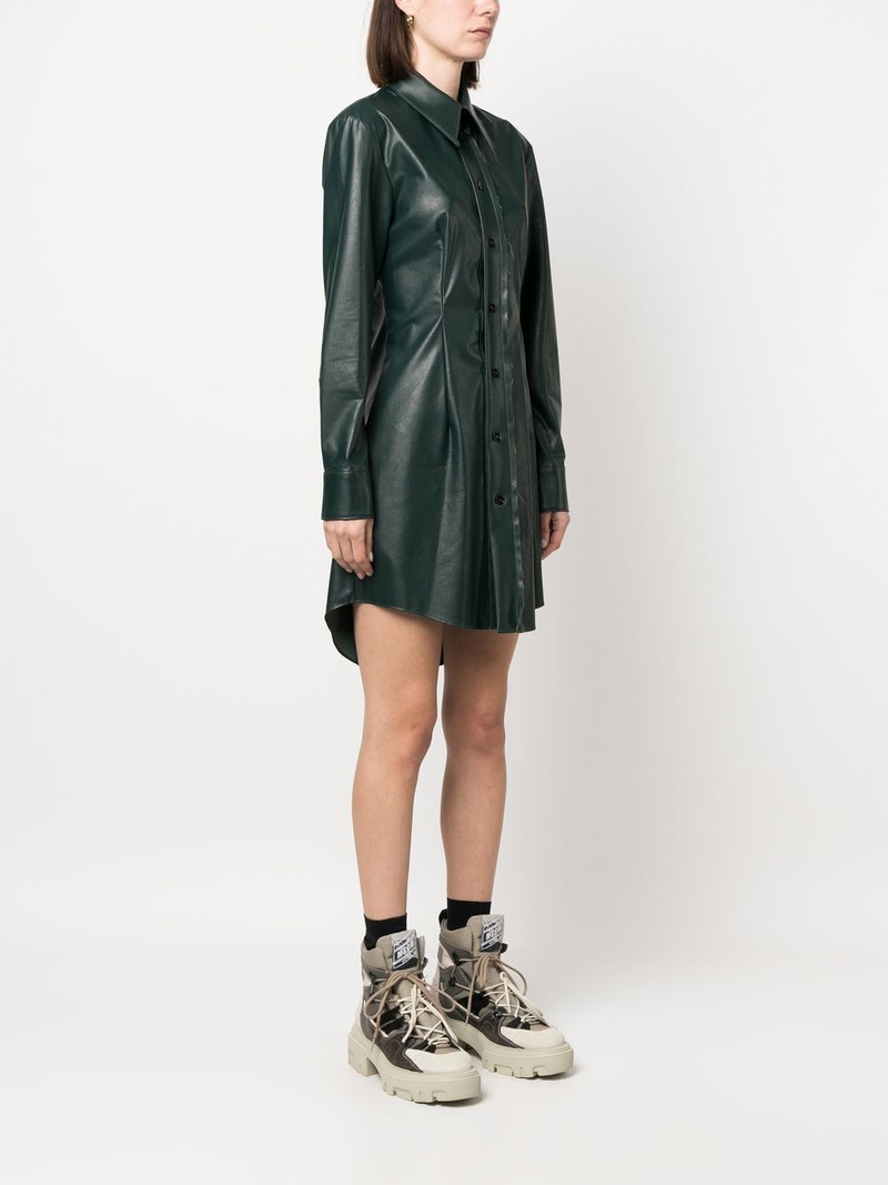 faux-leather shirt dress 3