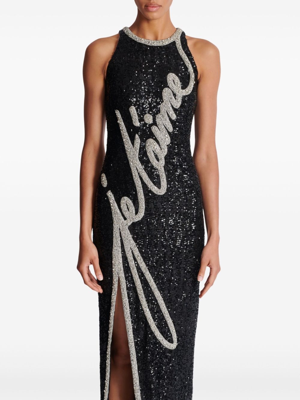 rhinestone-embellished gown - 5