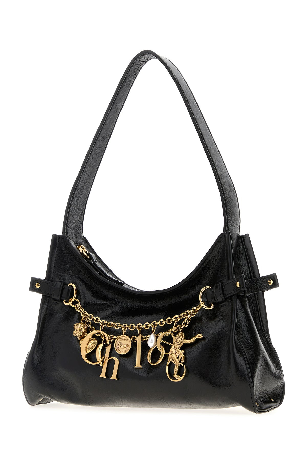 Black leather Chloè Charms shoulder bag - 2