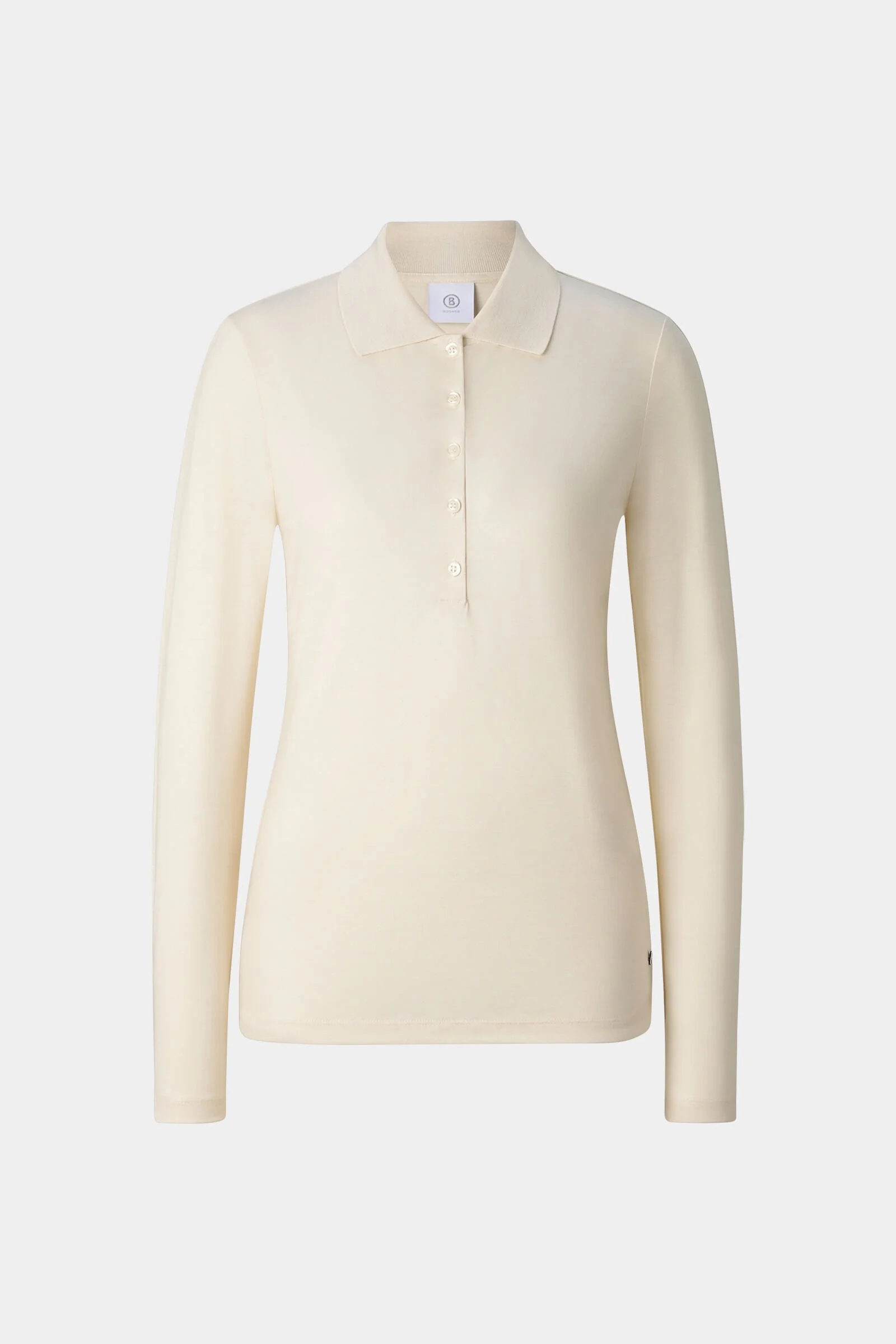 Whoopy Polo Long-Sleeve Top in Off-White - 1