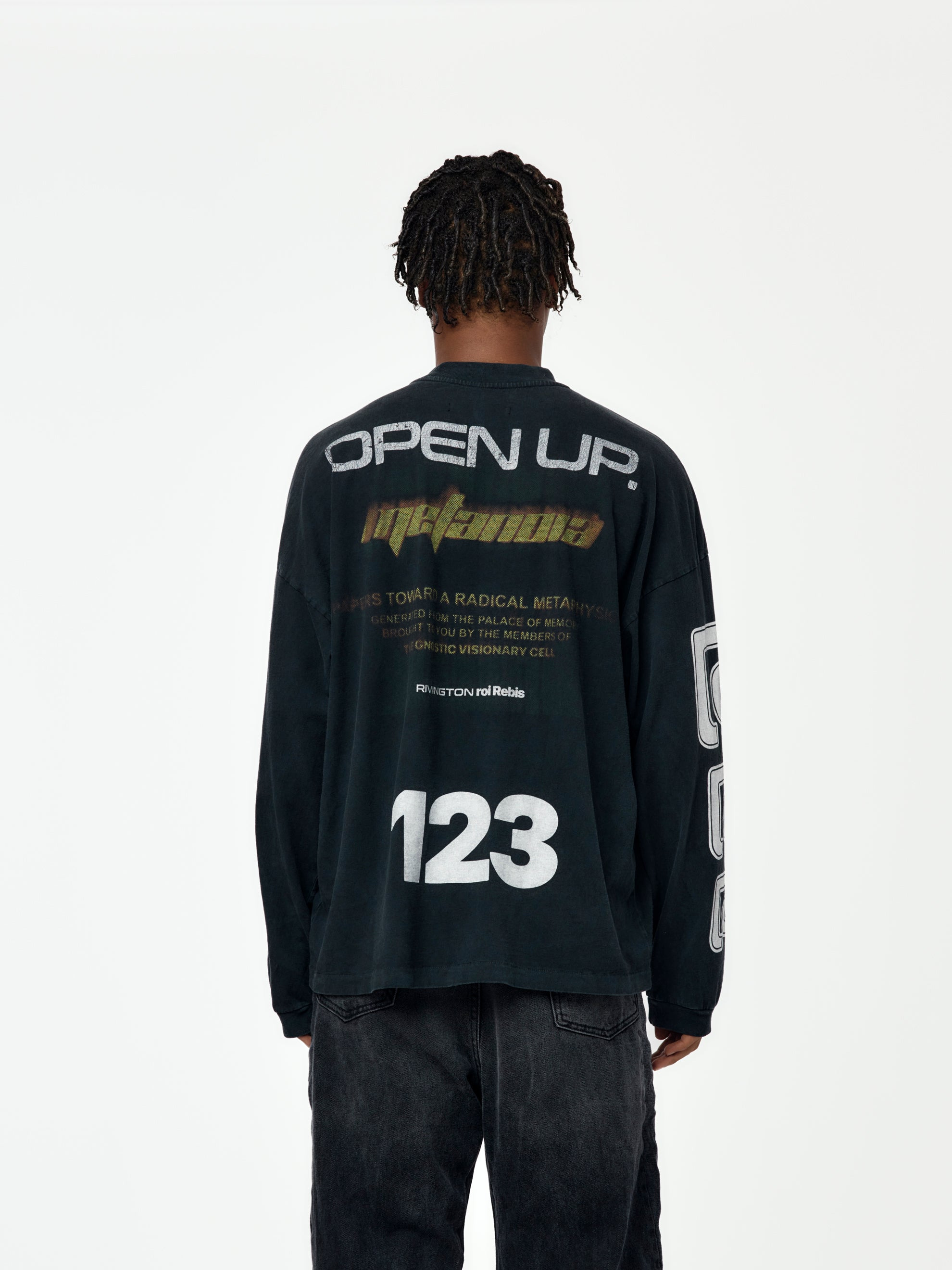 METAMOTH VINTAGE LS TEE (JET BLACK) - 3
