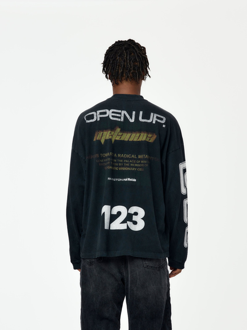 RIVINGTON roi Rebis METAMOTH VINTAGE LS TEE (JET BLACK) outlook