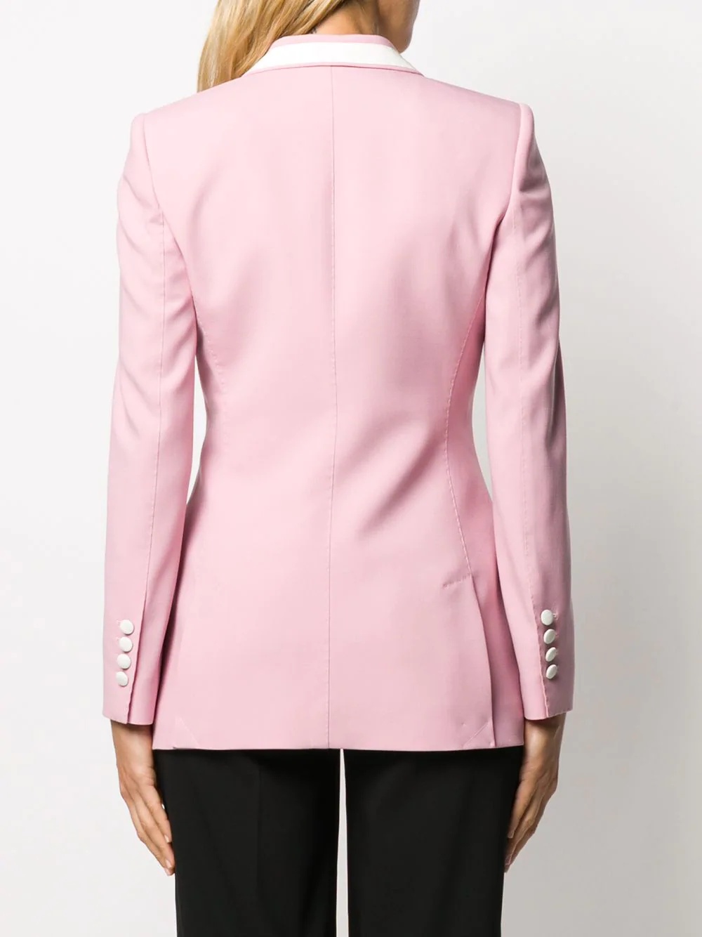 lined collar blazer - 4