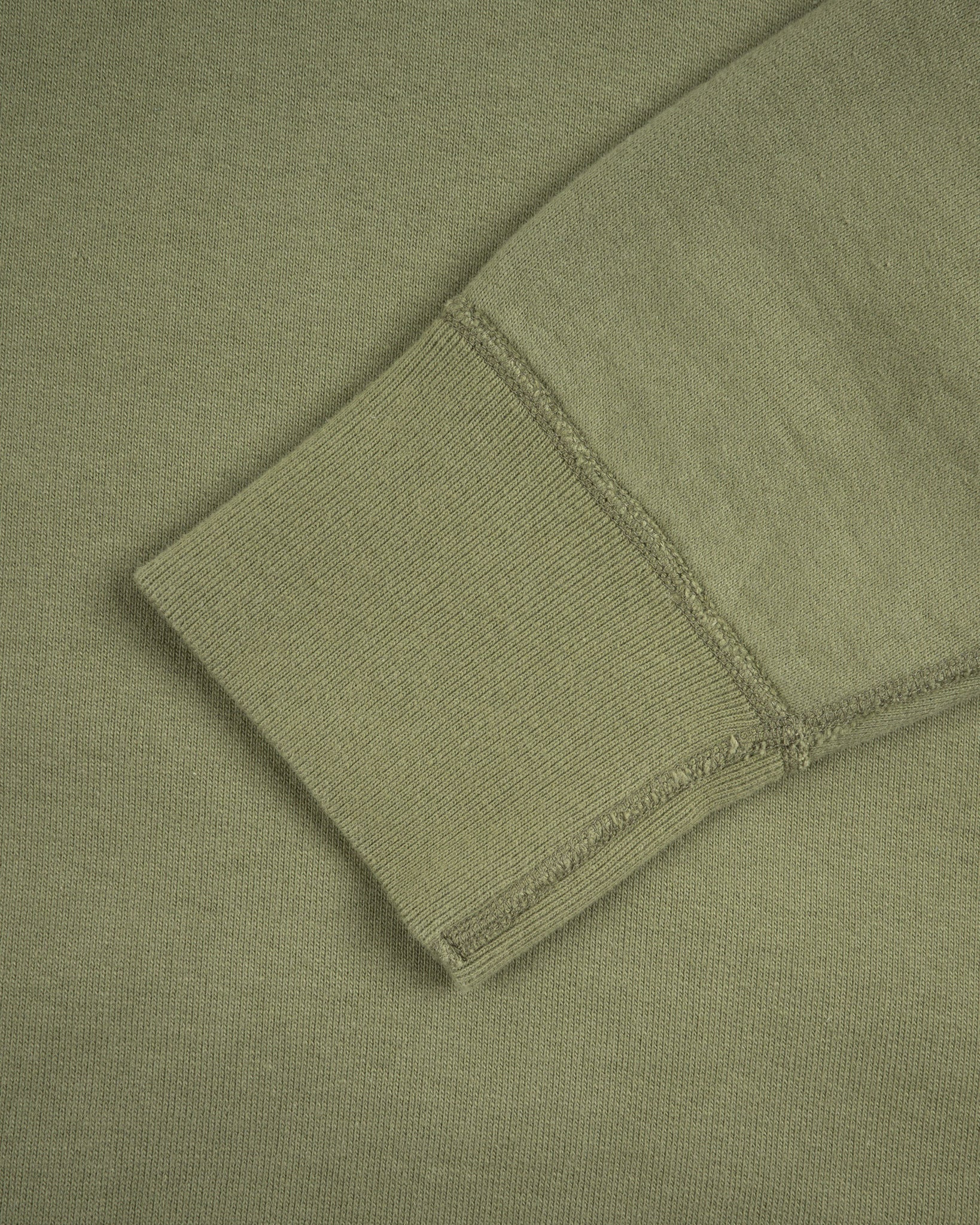 IHSW-49-OLV 14oz Ultra Heavyweight Loopwheel Cotton Hoodie - Olive - 7