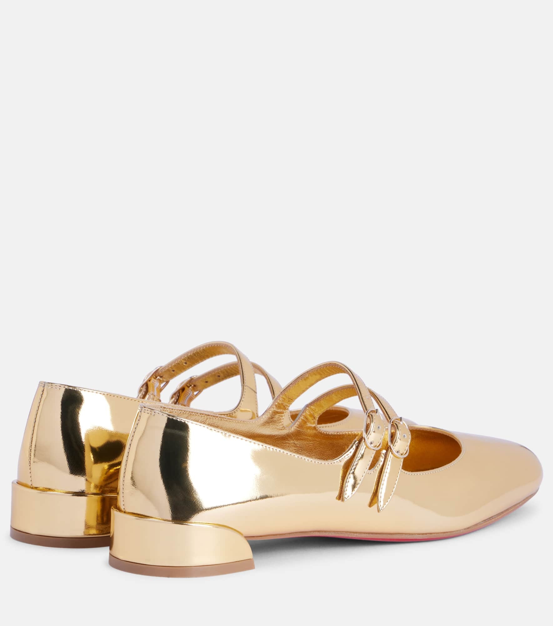 Sweet Jane mirrored leather Mary Jane flats - 2