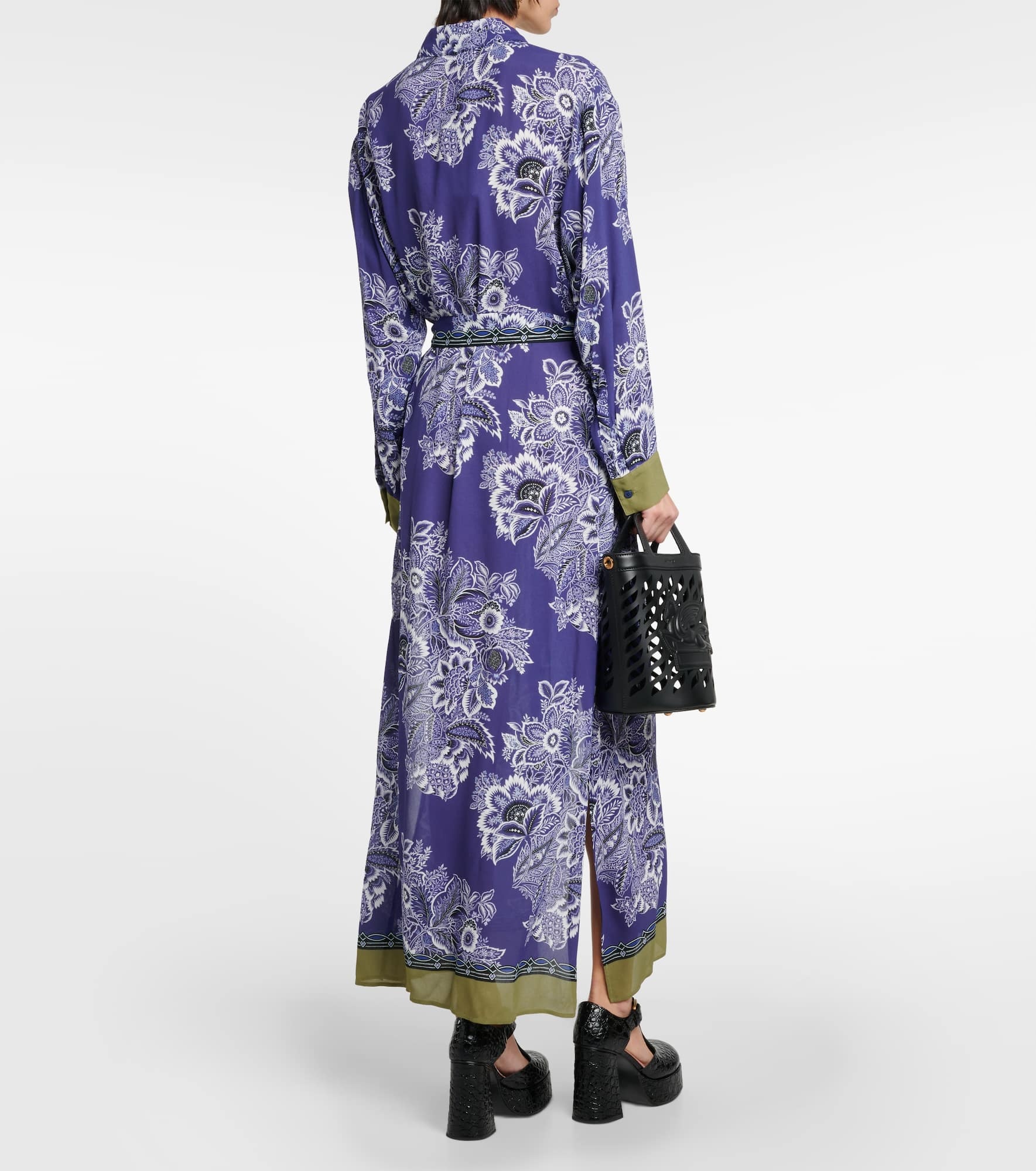 Printed shirt midi dress - 3