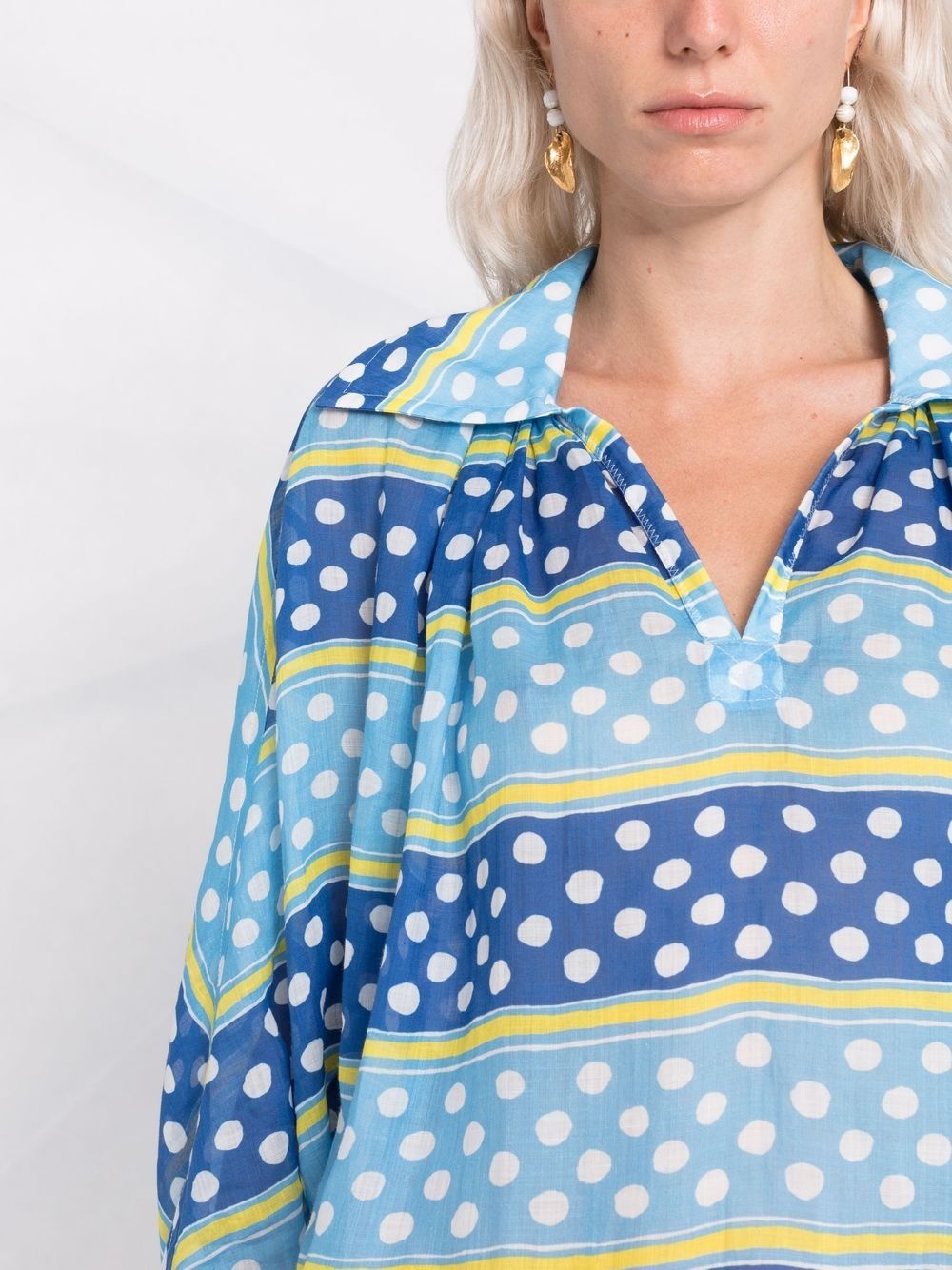 striped polka dot dress - 3