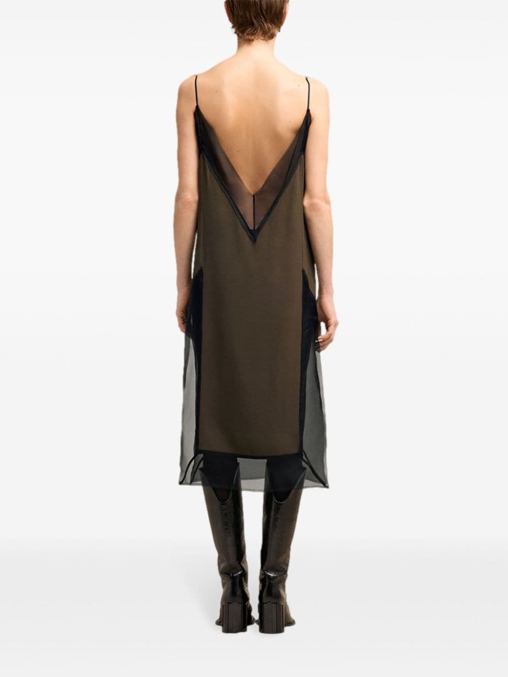 thin strap midi-dress - 4