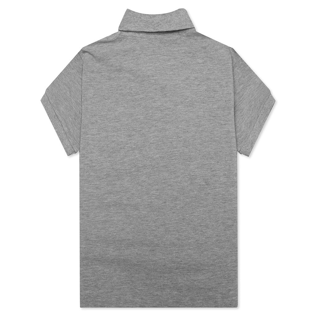 WOMEN'S BLACK EMBLEM POLO - GREY - 2