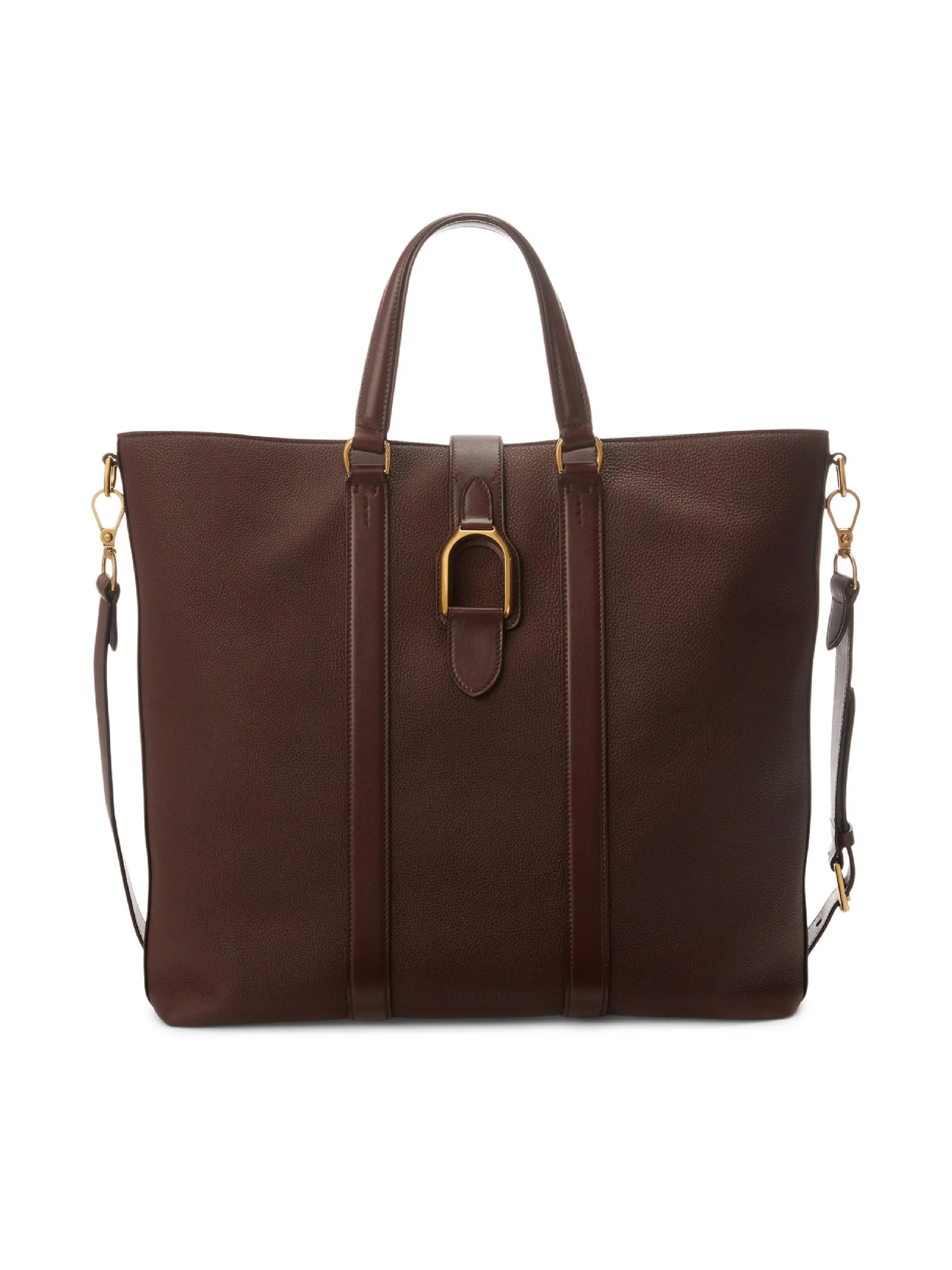 Men's Wellington Leather Tote bag - Dark Brown - 1
