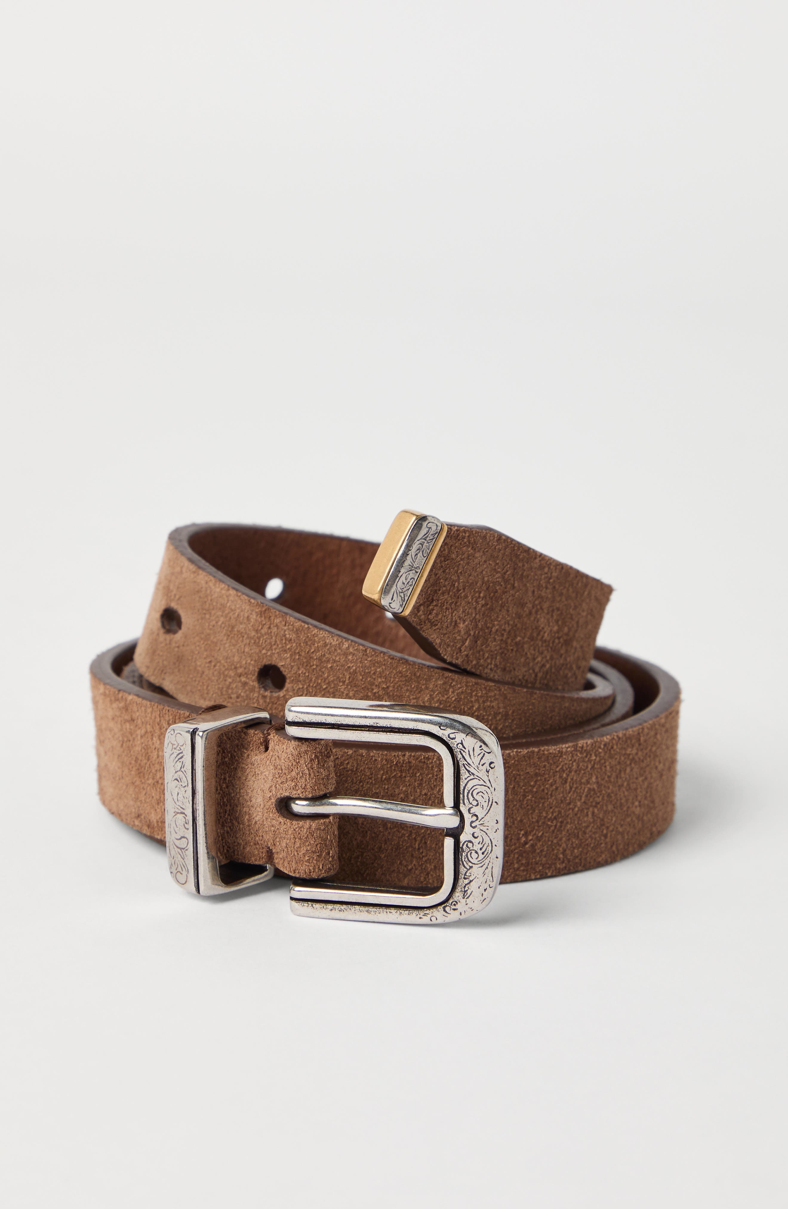 Brunello Cucinelli Leather belt in Hazelnut at Nordstrom - 3