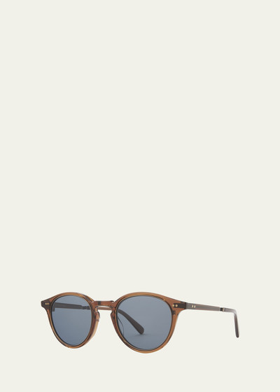 Mr. Leight Men's Marmont II Polarized Acetate Round Sunglasses outlook