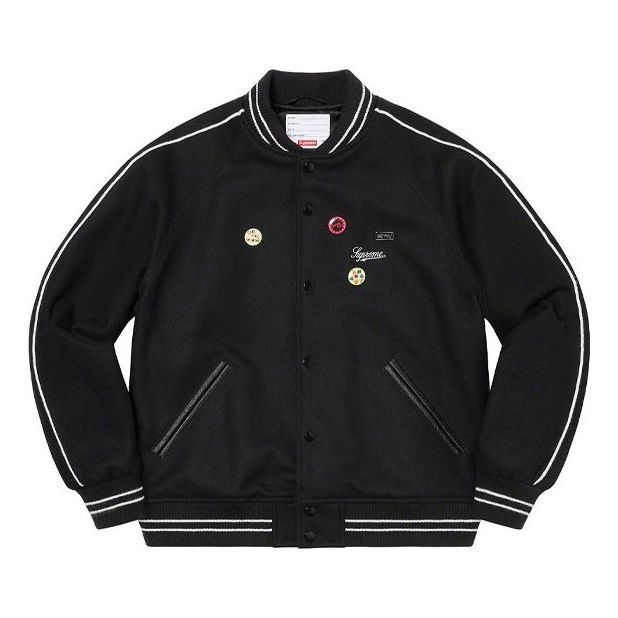 Supreme x Jamie Reid It's All Bollocks Varsity Jacket 'Black' SUP-SS21-686 - 1