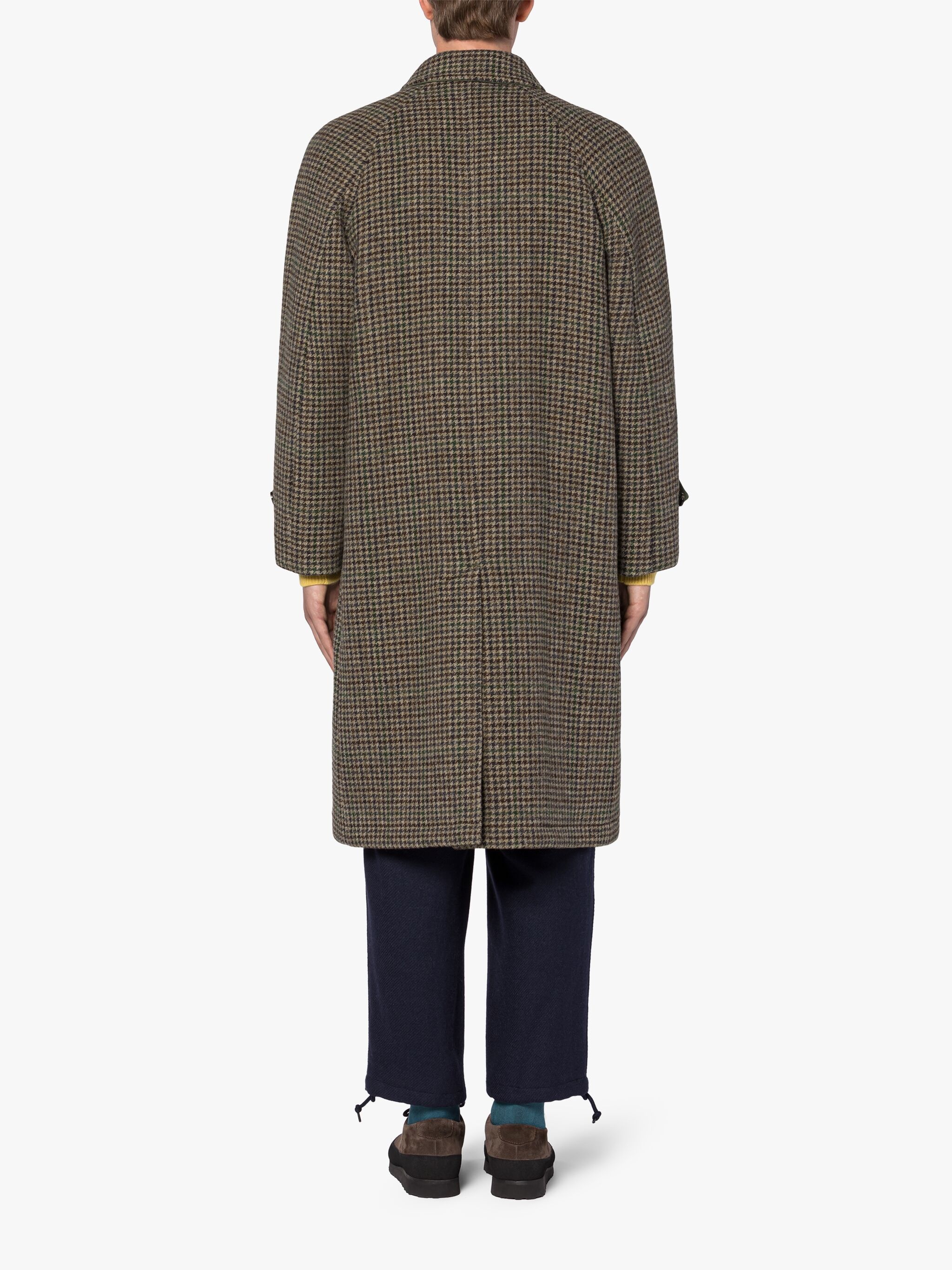 BOSTON GREEN CHECK WOOL OVERCOAT - 3