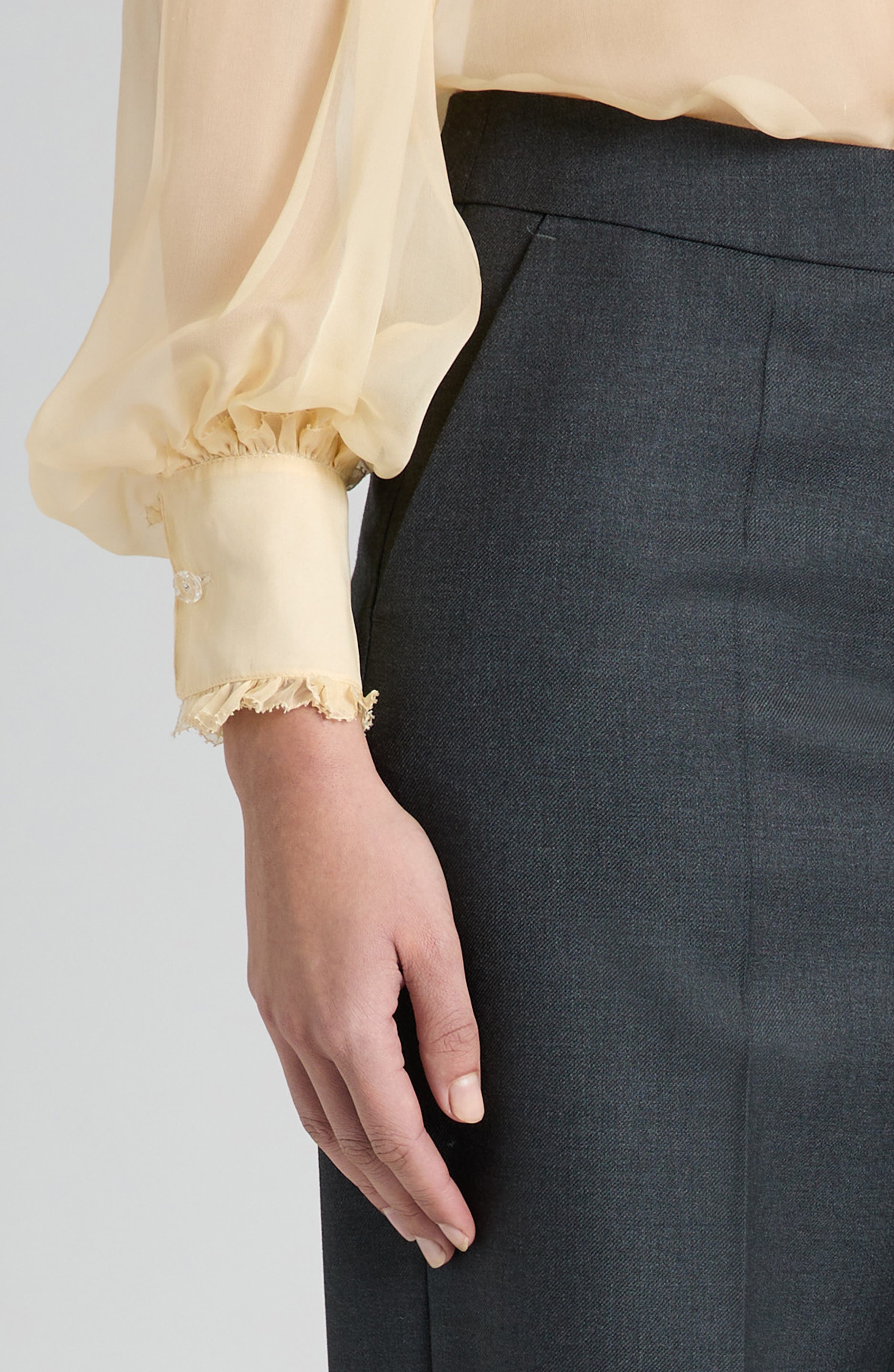 Valentino Garavani Virgin Wool Pants in Grigio Medio Mel at Nordstrom - 5
