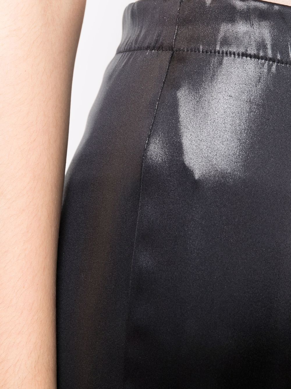faux leather stirrup leggings - 5