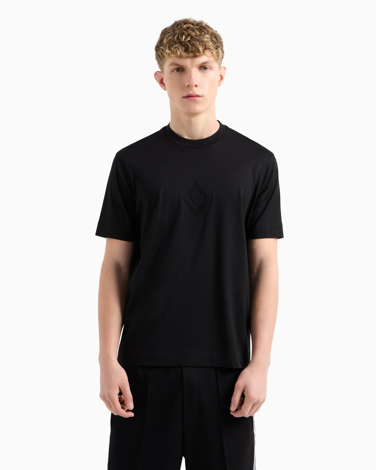 JERSEY T-SHIRT WITH EMBOSSED EAGLE LOGO - 4