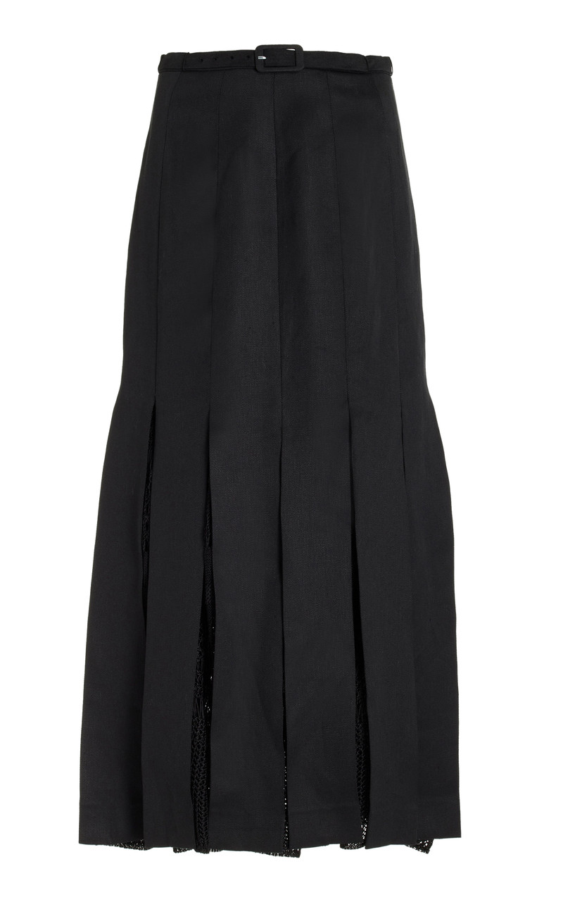 Edith Pleated Skirt in Linen 1