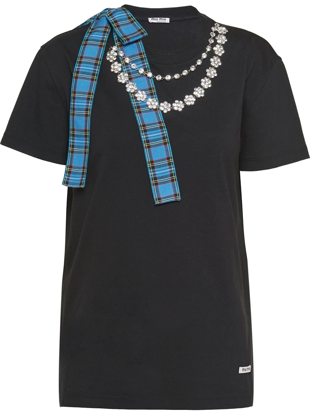 necklace chain jersey T-shirt - 1