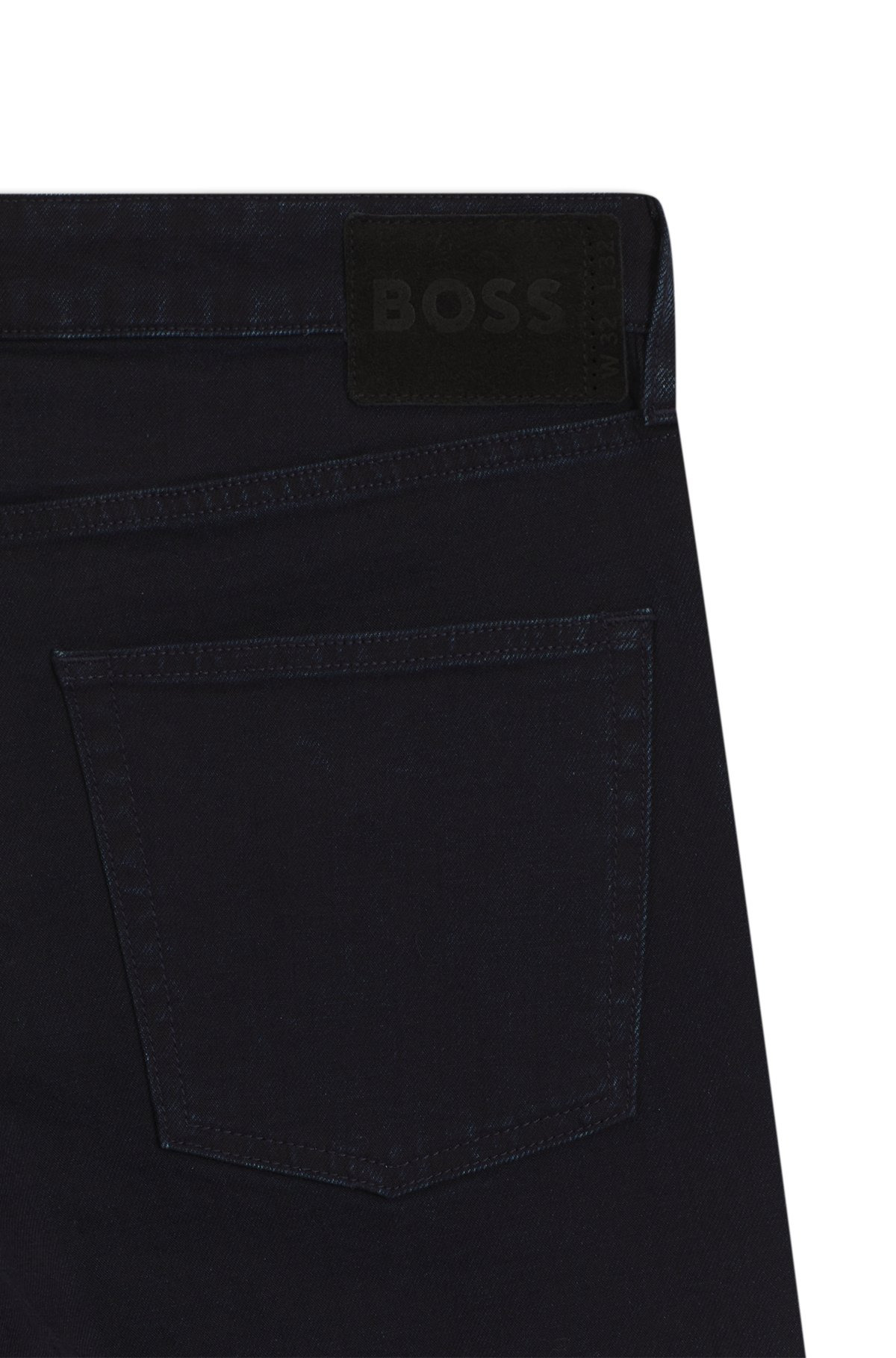 SLIM-FIT JEANS IN BLUE STRETCH DENIM WITH CASHMERE - 6