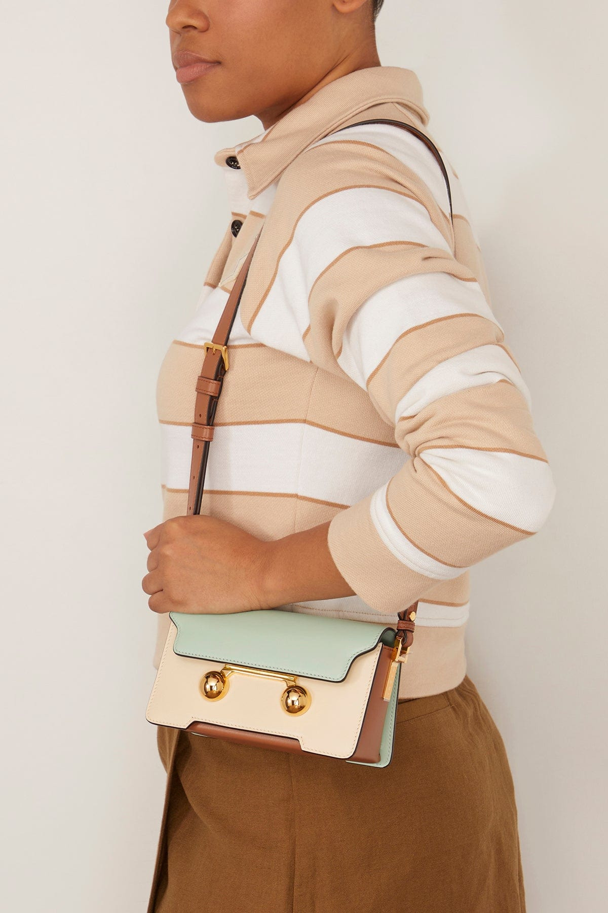 Trunkaroo Mini Shoulder Bag in Linden/Shell/Cinnamon - 2