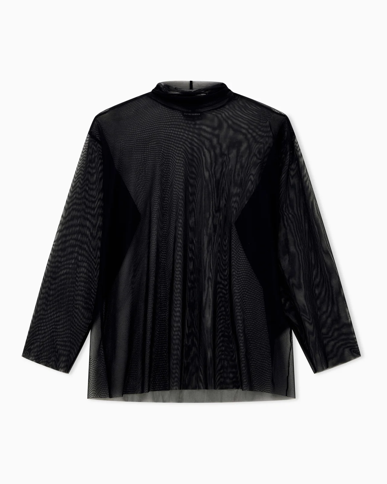 JUMPER IN SHEER STRETCH MESH WITH HIGH NECK AND LONG SLEEVES - 1