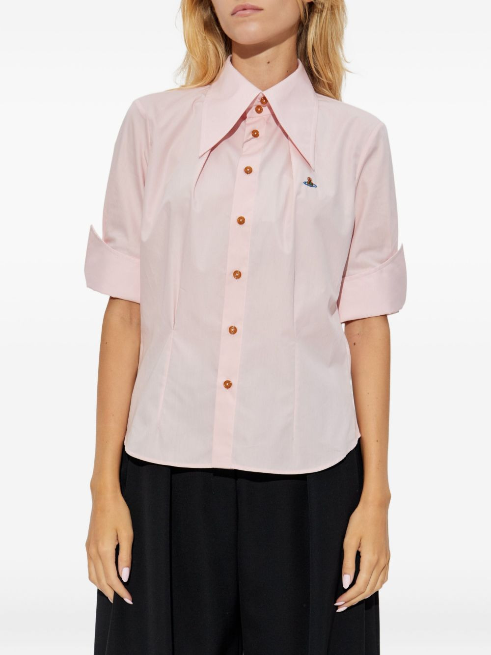 Orb-embellished button-down shirt - 3