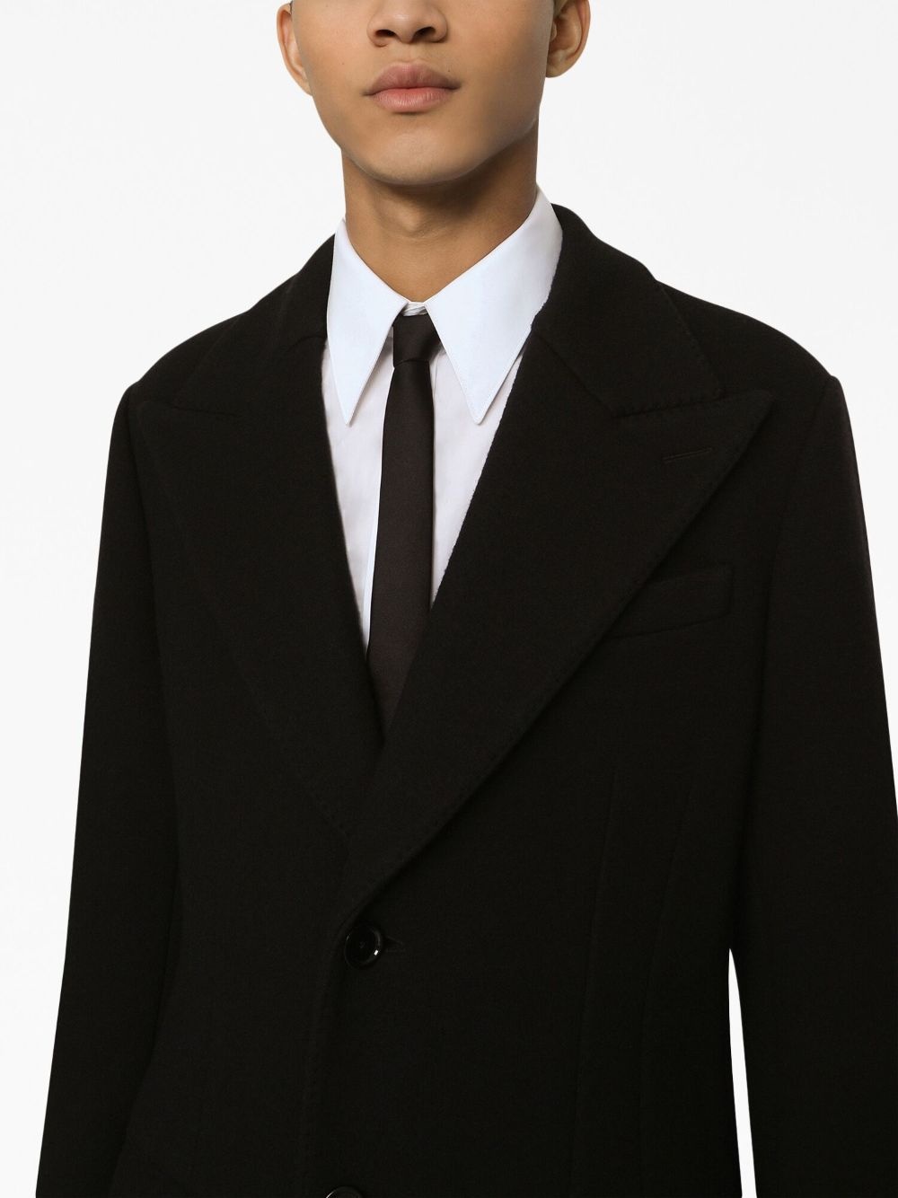 single-breasted notched-lapels coat - 5