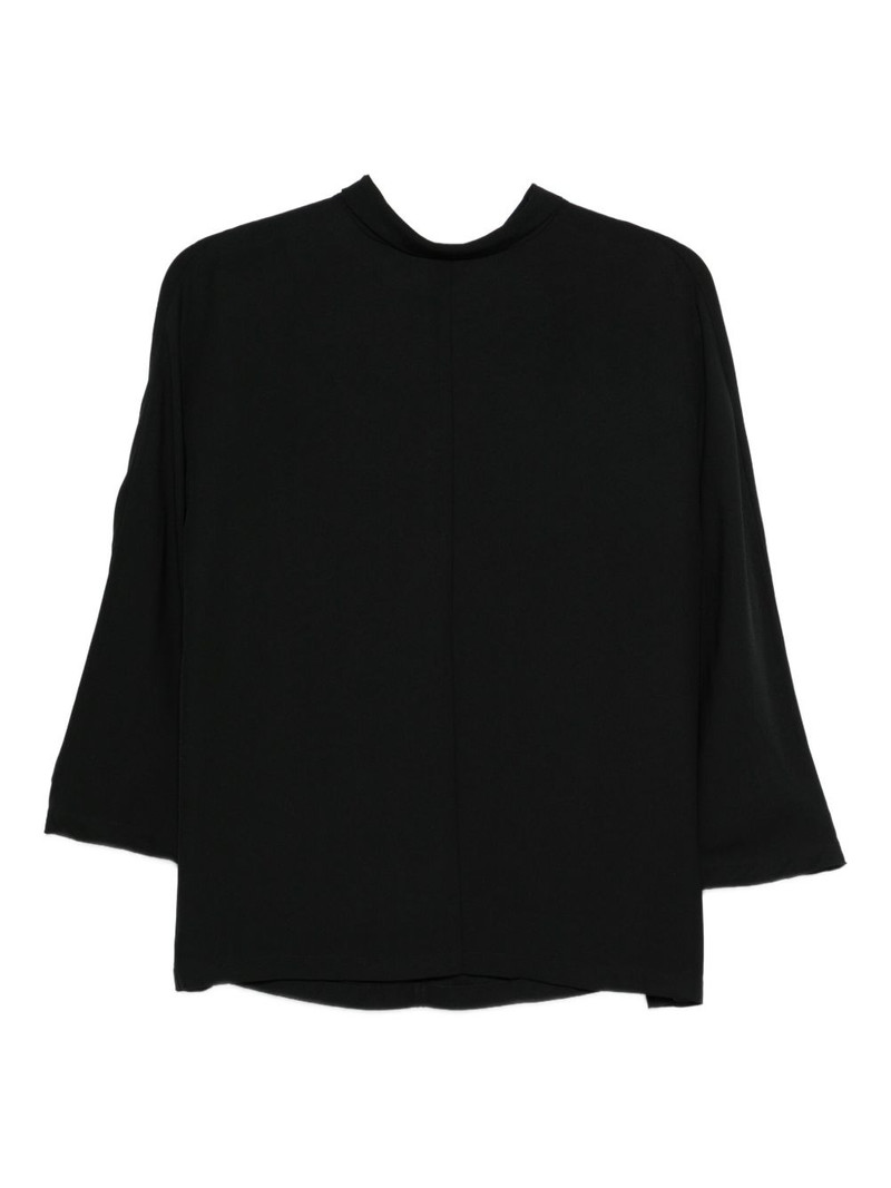tie-neck blouse 1